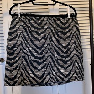 Banana Republic zebra print mini skirt